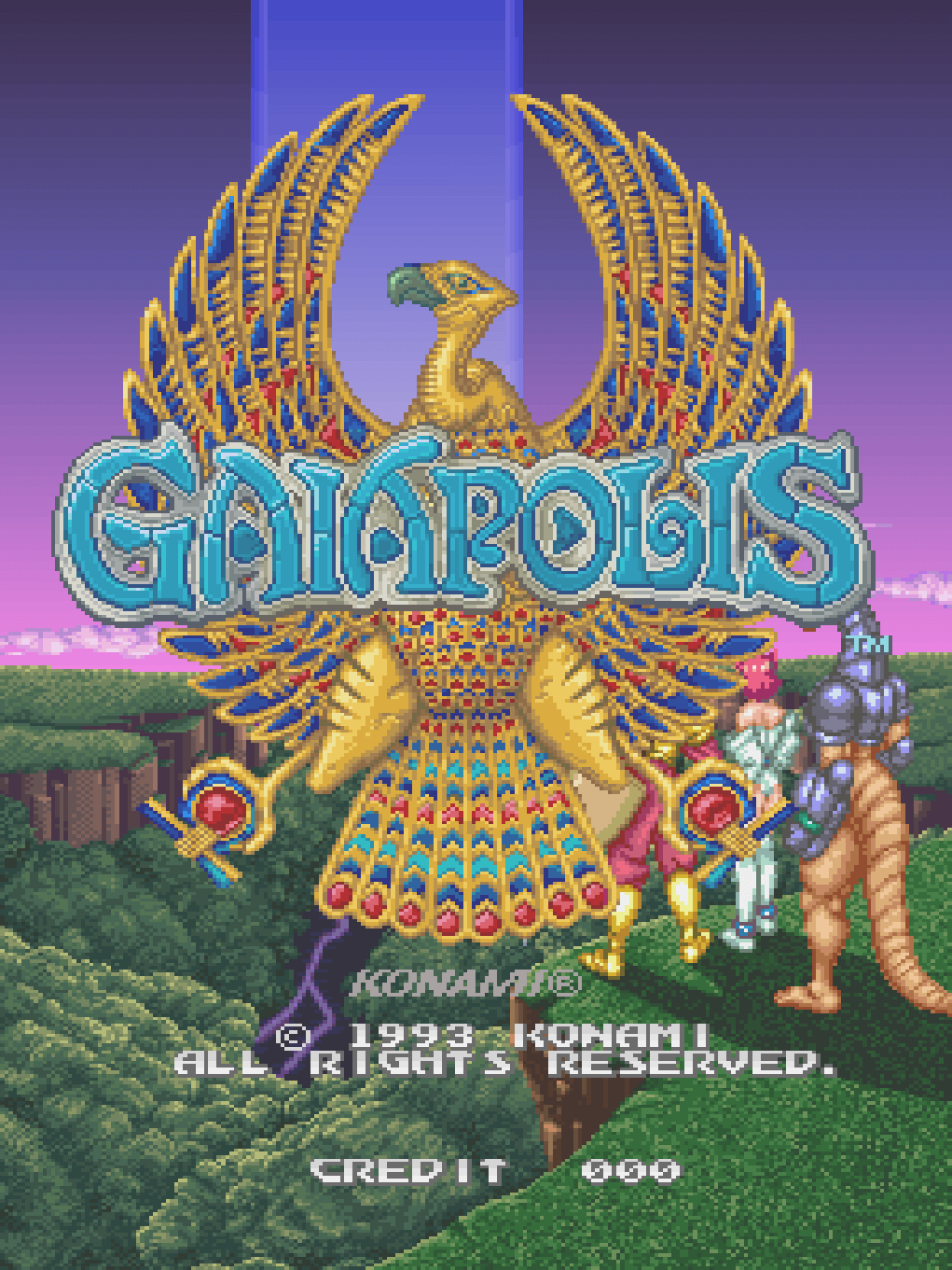 A screenshot of the title screen of the game Gaiapolis.