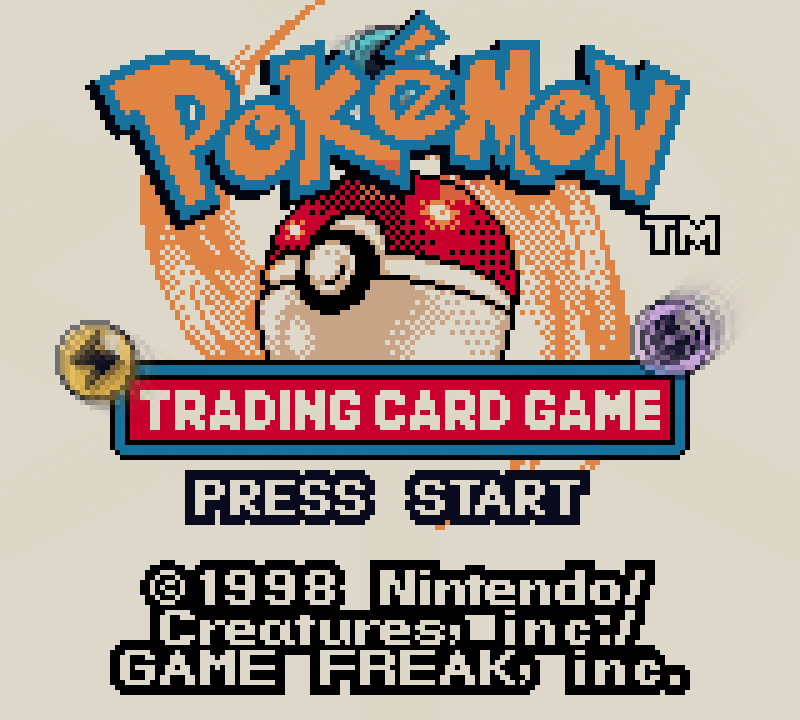 A screenshot of the title screen of the game Pokémon Trading Card Game.